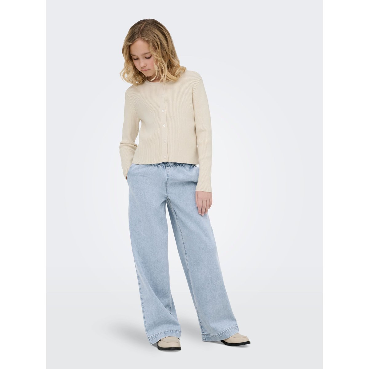 Jean À Jambe Large light blue denim, KIDS ONLY