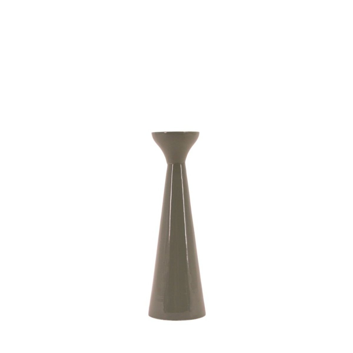 Bougeoir alu laqué vert 20cm vert, ORNAMI