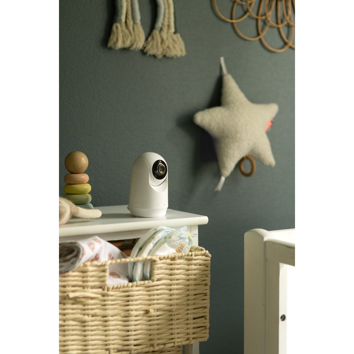 Caméra additionnelle rotative 360° compatible écoute bébé ZEN PLUS 2 blanc, BEABA