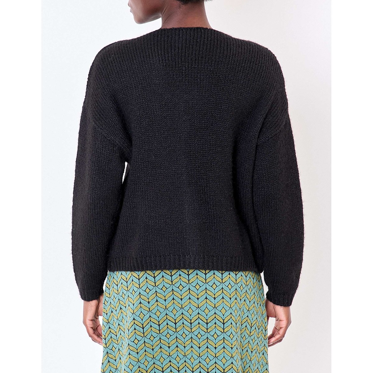 Gilet court femme uni APPACHE noir, LA FIANCÉE