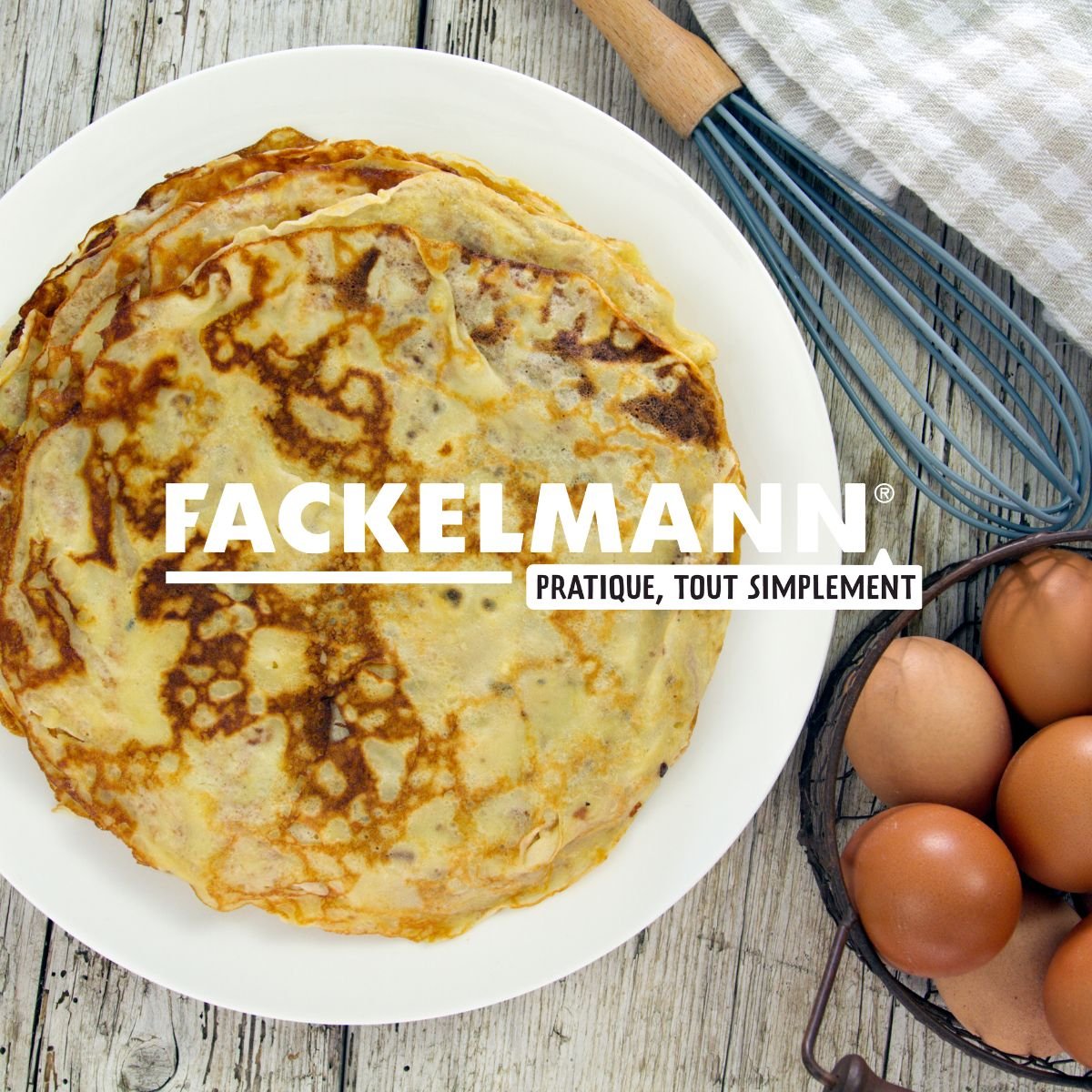 Set chandeleur crêpière 26 cm et 2 ustensiles BRANDAO noir, FACKELMANN