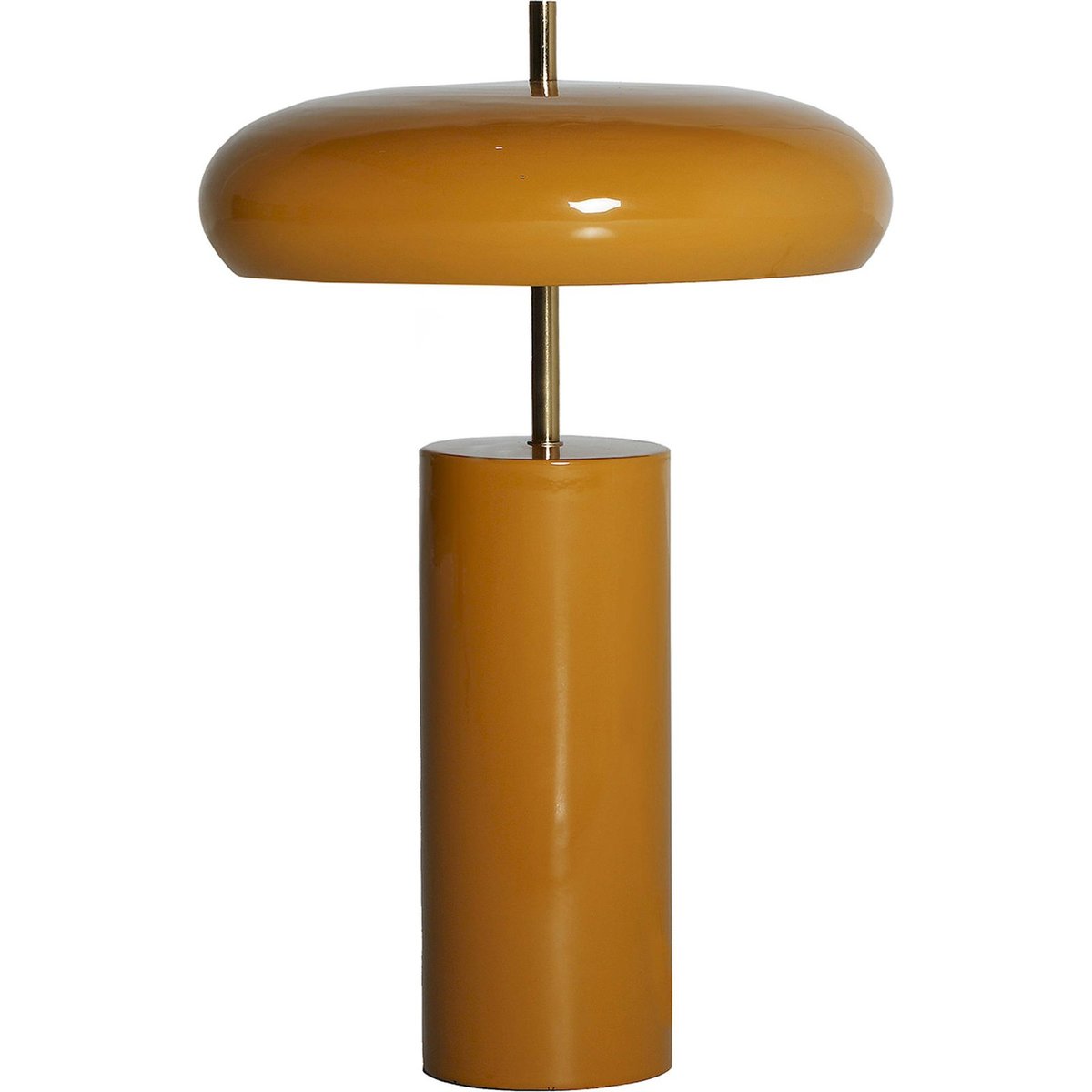 Lampe de table en fer ocre jaune lumineux, RECOLLECTION