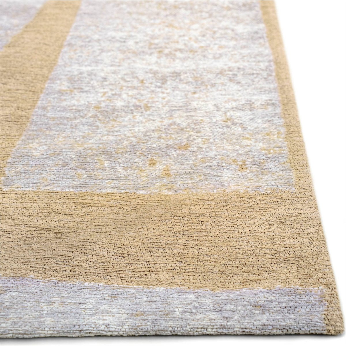 Tapis intérieur et extérieur jacquard, SKIP beige sable et crème nougat, RECOLLECTION