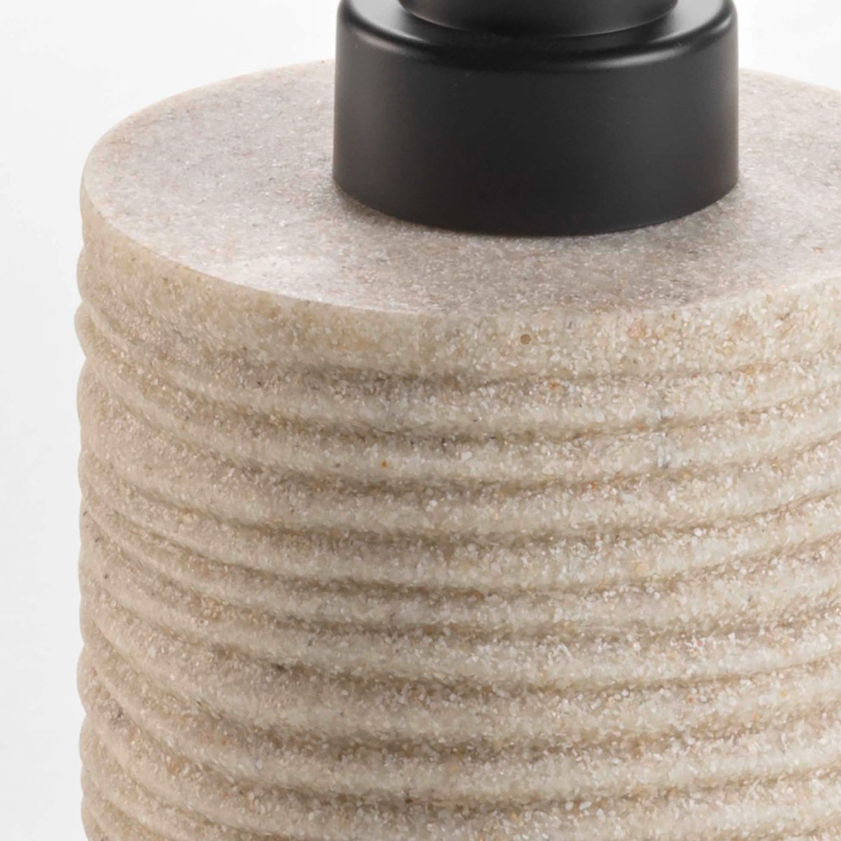 Distributeur de savon - Effet strié pour salle de bain sable, DOUCEUR D'INTÉRIEUR