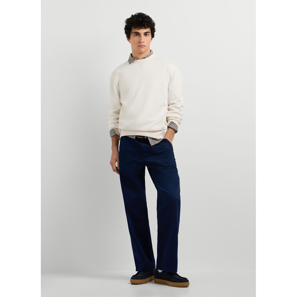 Sweat col rond ivoire, PEPE JEANS
