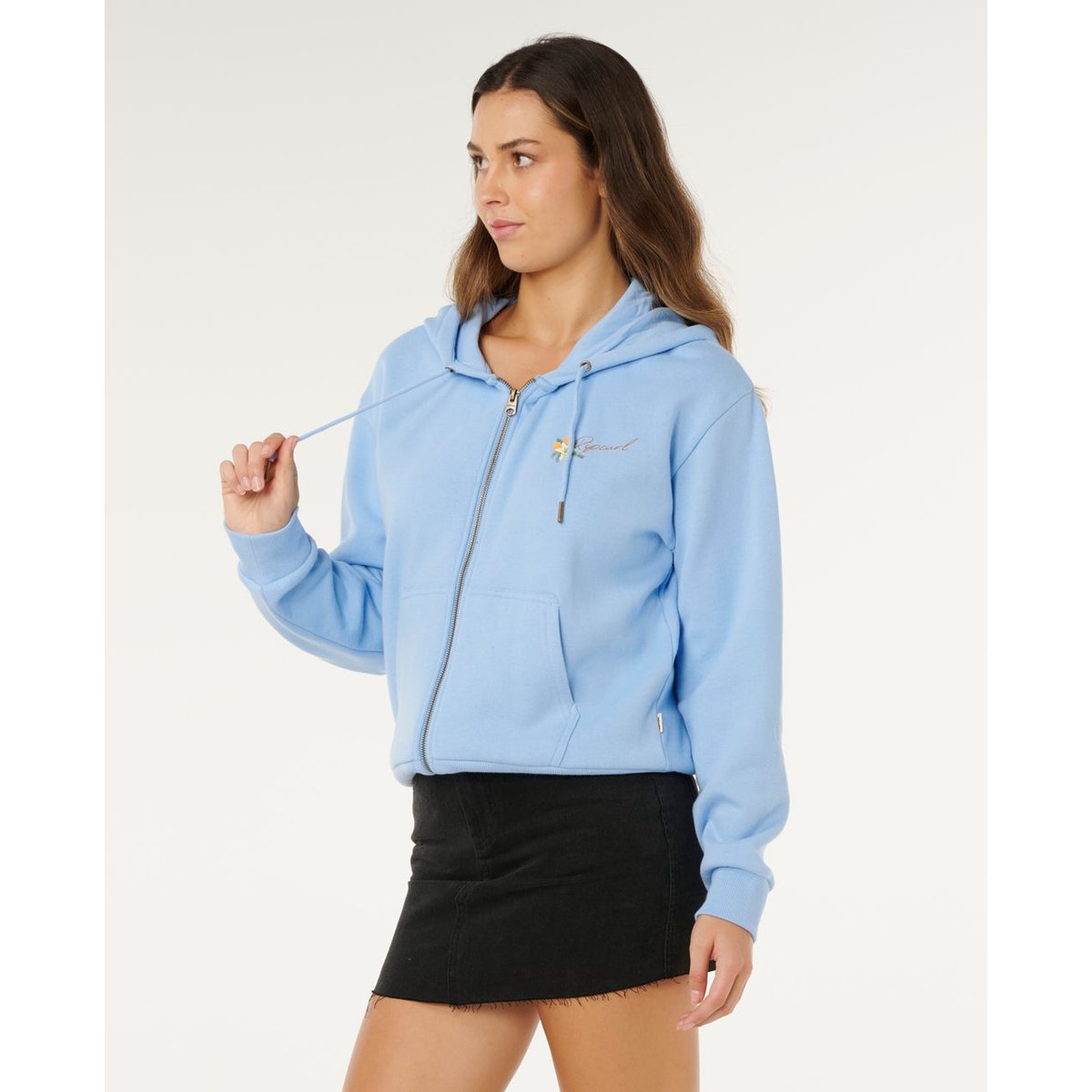 Sweat à capuche zippé Poolside Relaxed bleu clair, RIP CURL