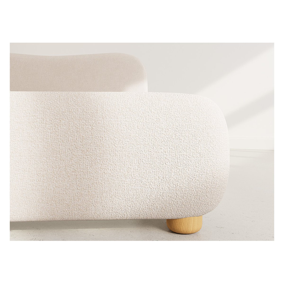Lit coffre 160x200 cm en velours texturé, HUGO beige, BEST MOBILIER