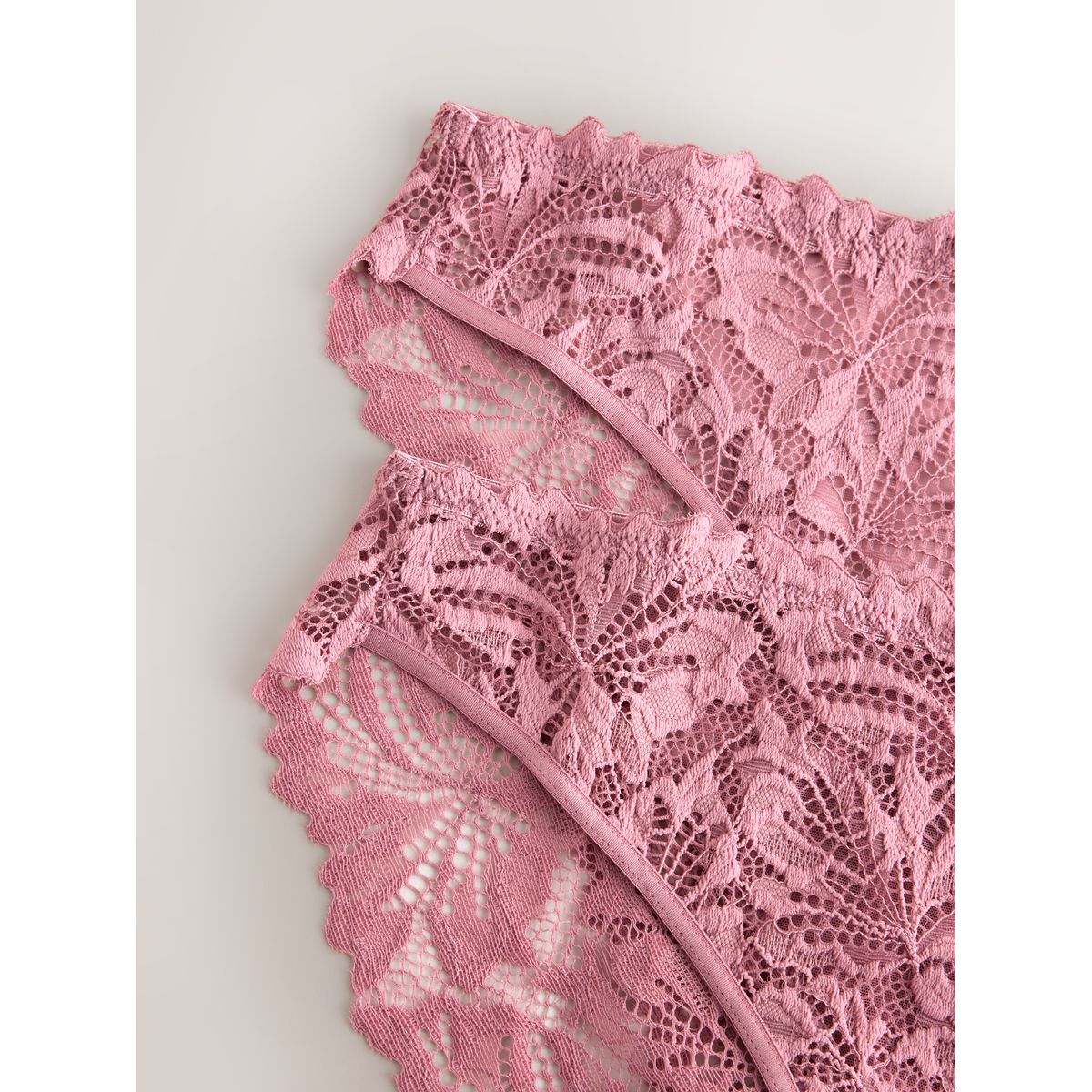 Culotte en dentelle confort optimal, lot de 2 rose, NEXT