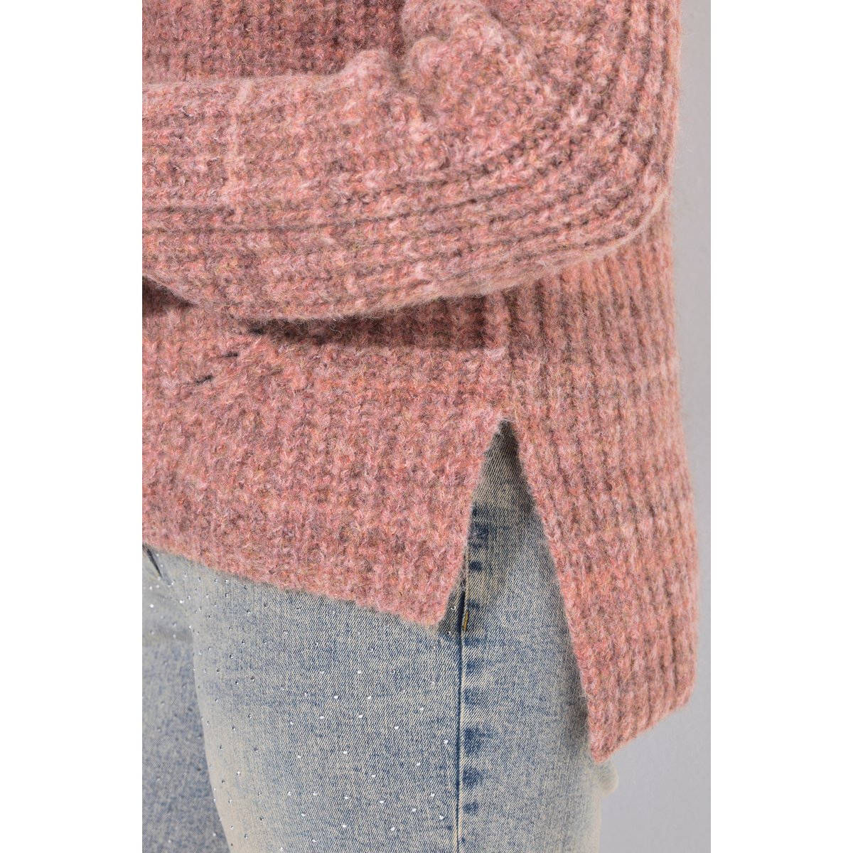 Pull en maille côtelée brun cannelle, ULLA POPKEN