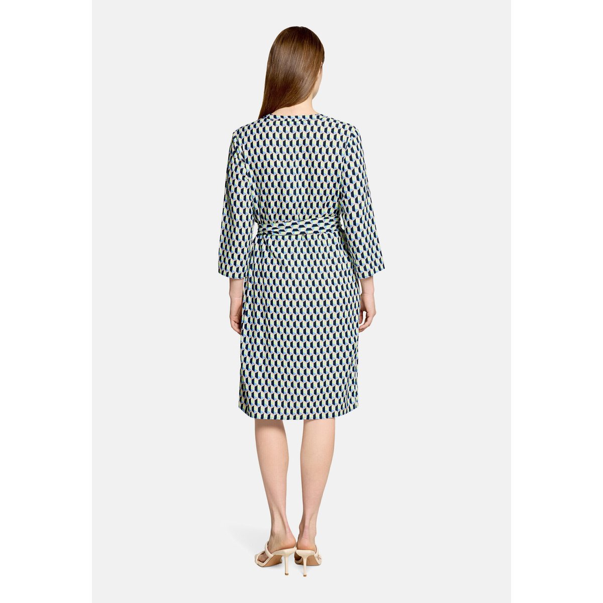 Robe-chemisier à ceinture bleu/vert, BETTY BARCLAY