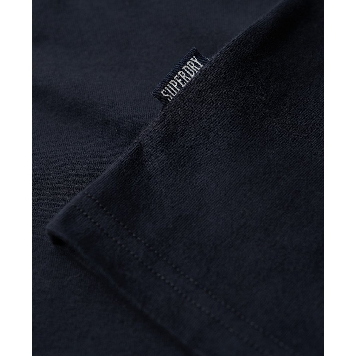 T-shirt col V vintage logo bleu marine, SUPERDRY