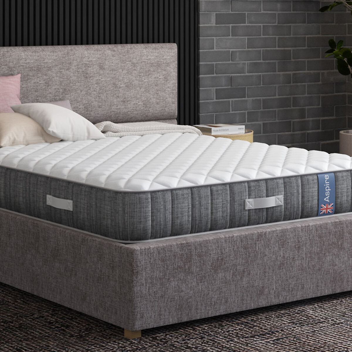 Pocket+ Hybrid Eco Foam Support Mattress white, ASPIRE