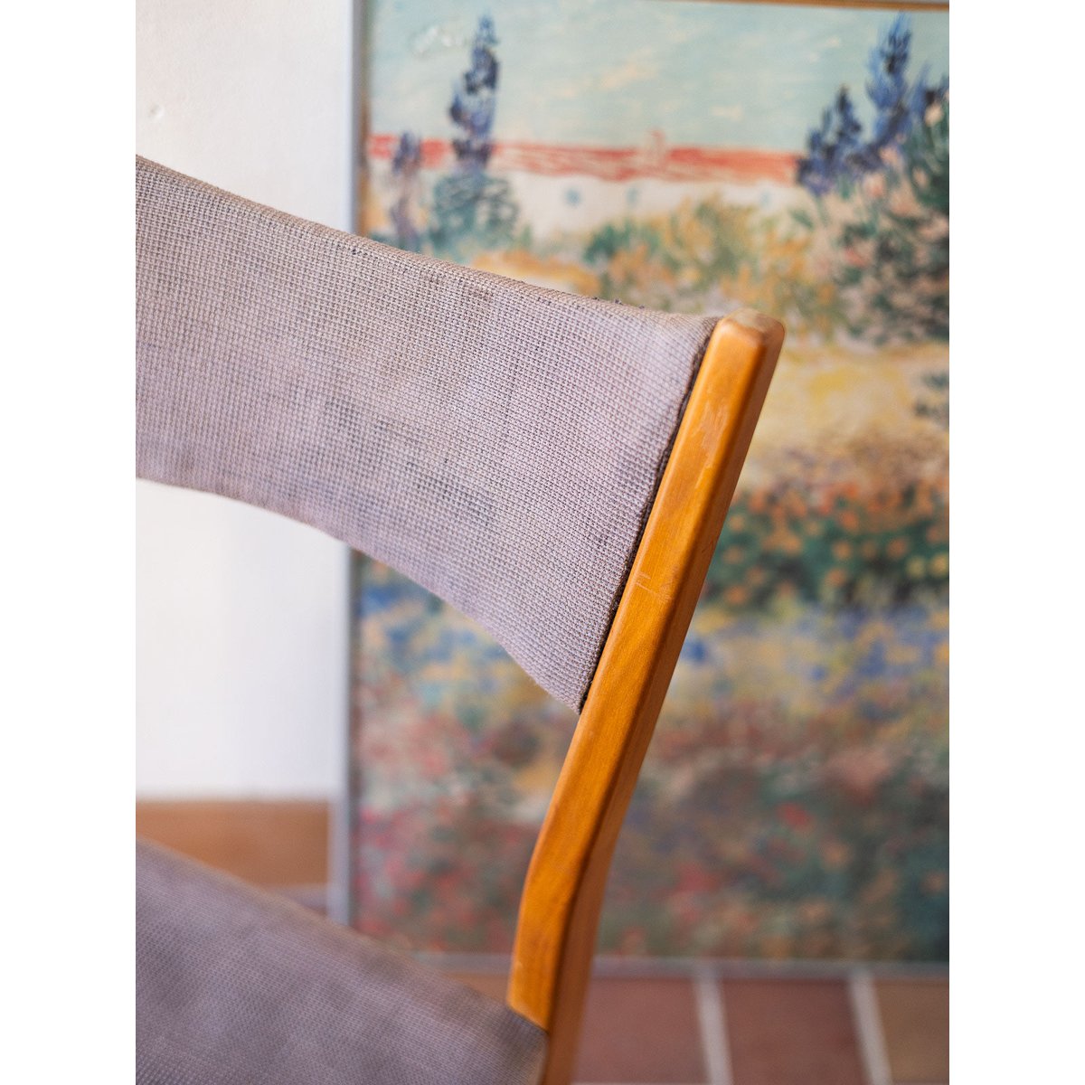 Lot de 4 chaises authentiques Alma N°1897 - Bon état bois clair, DEBONGOUT