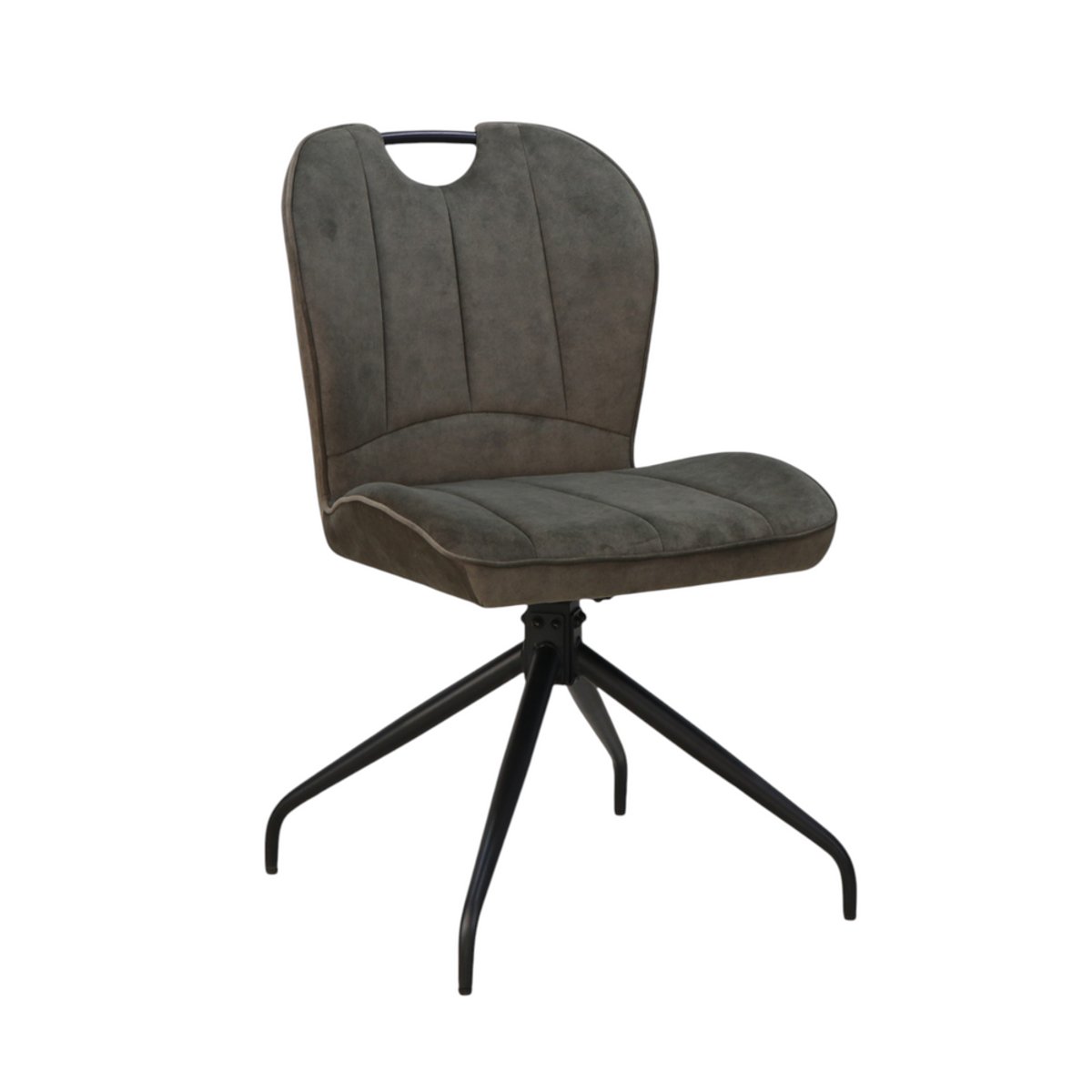 Chaise repas en tissu gris gris foncé, ZAGO