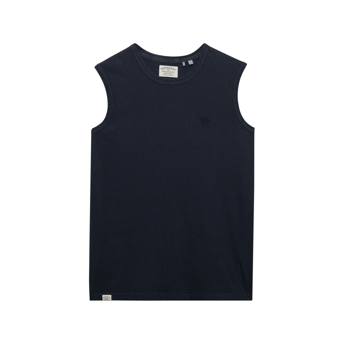 Débardeur Classic Cotton Linen Coupe Décontractée bleu marine éclipse, SUPERDRY