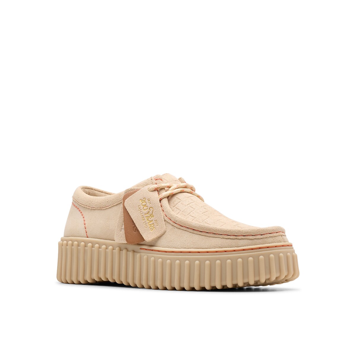 Chaussures en cuir suédé Torhill Bee ecru, CLARKS