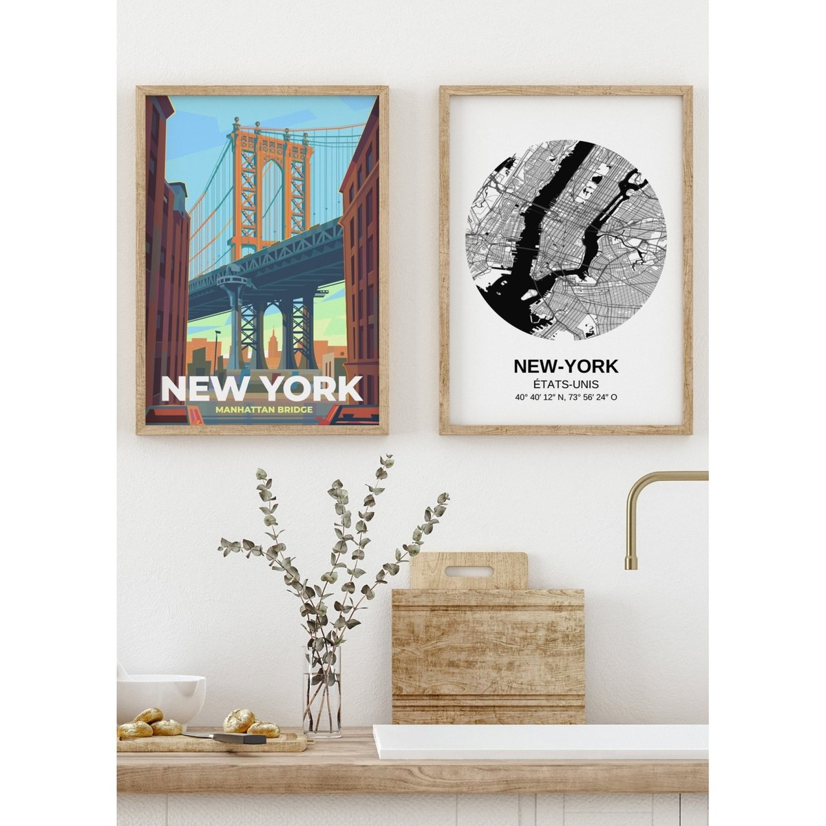 Affiche ville New York 3 blanc, L'AFFICHERIE