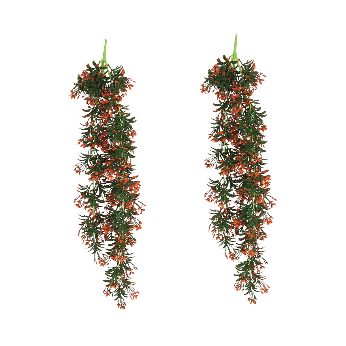 Chute plante artificielle rouge 90cm lot de 2 rouge, LIGNE DECO