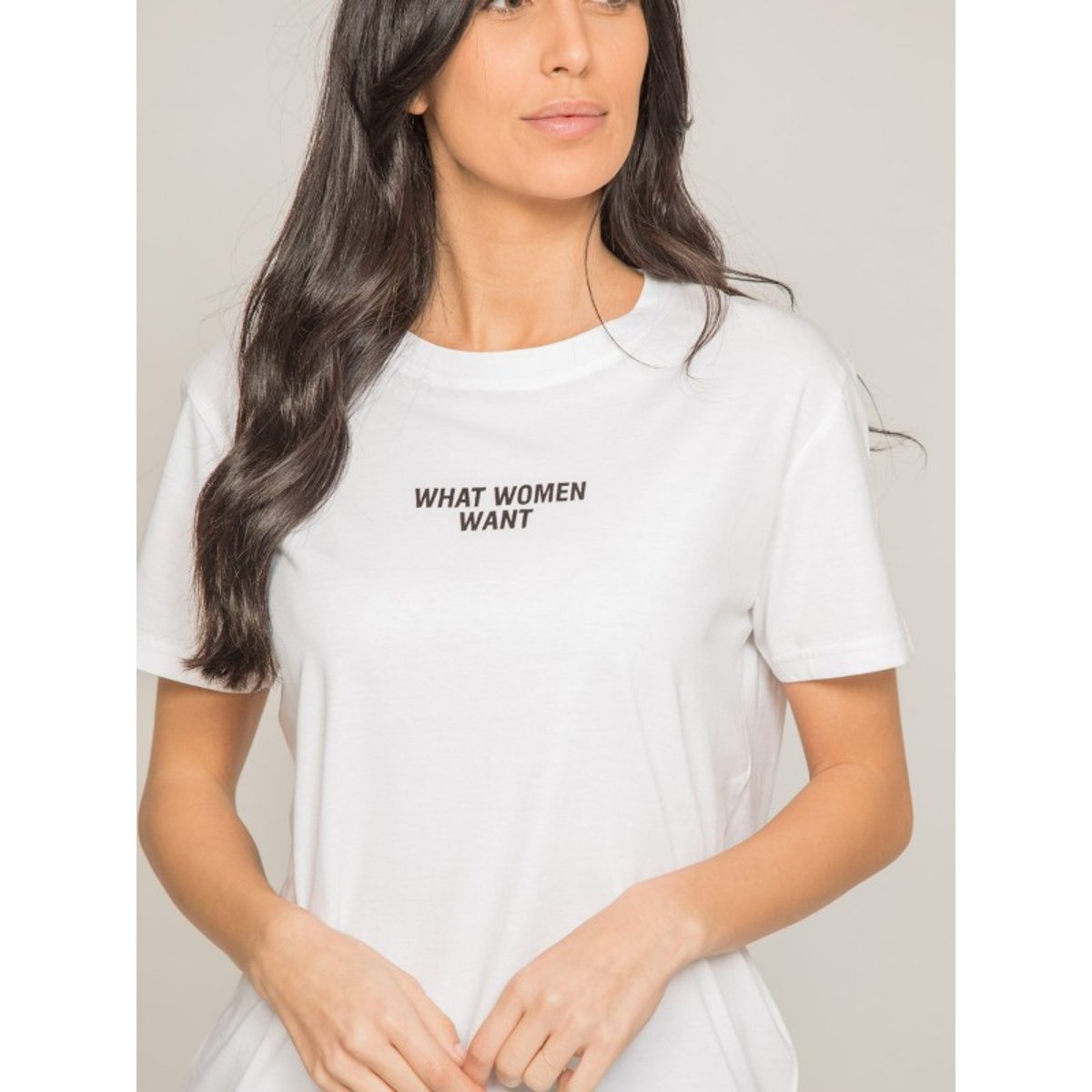 T-shirt Col Rond Message Fomerey blanc, DONA LISA