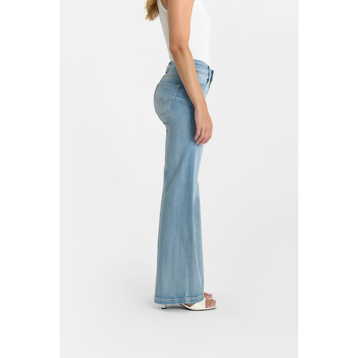 Jeans flare PULP high flare, longueur 34 blue, LE TEMPS DES CERISES