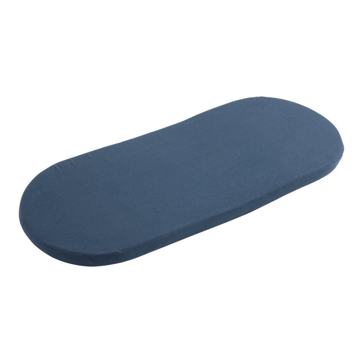 Couffin bébé en fibres naturelles avec habillage tissu bleu, SAUTHON
