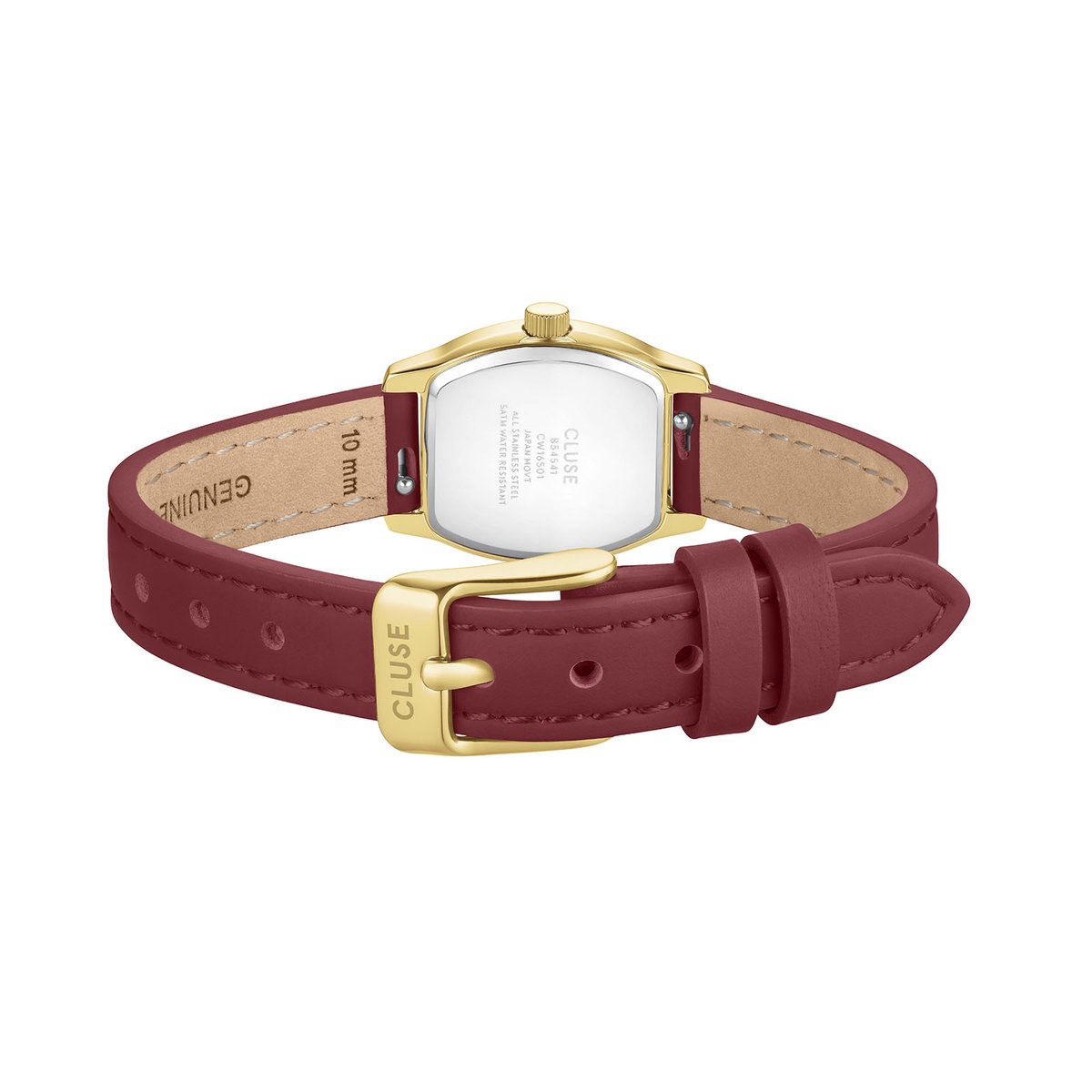 Montre Analogique TONNETTE MINI doré doré bordeaux, CLUSE
