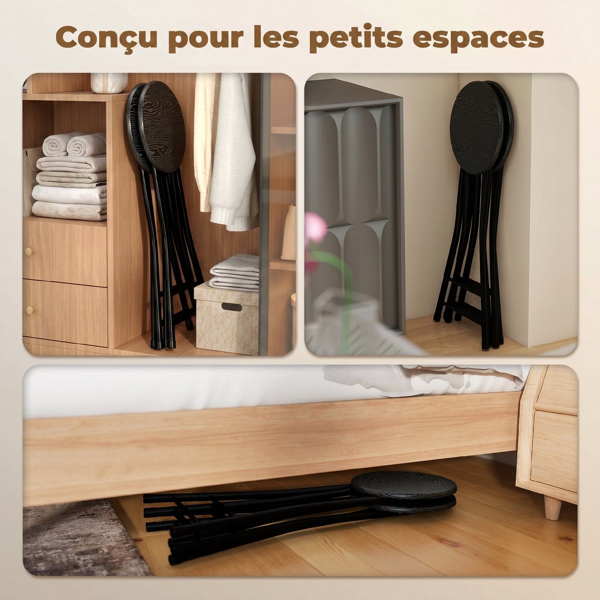 Tabouret de bar Acier Noir noir, HOMCOM