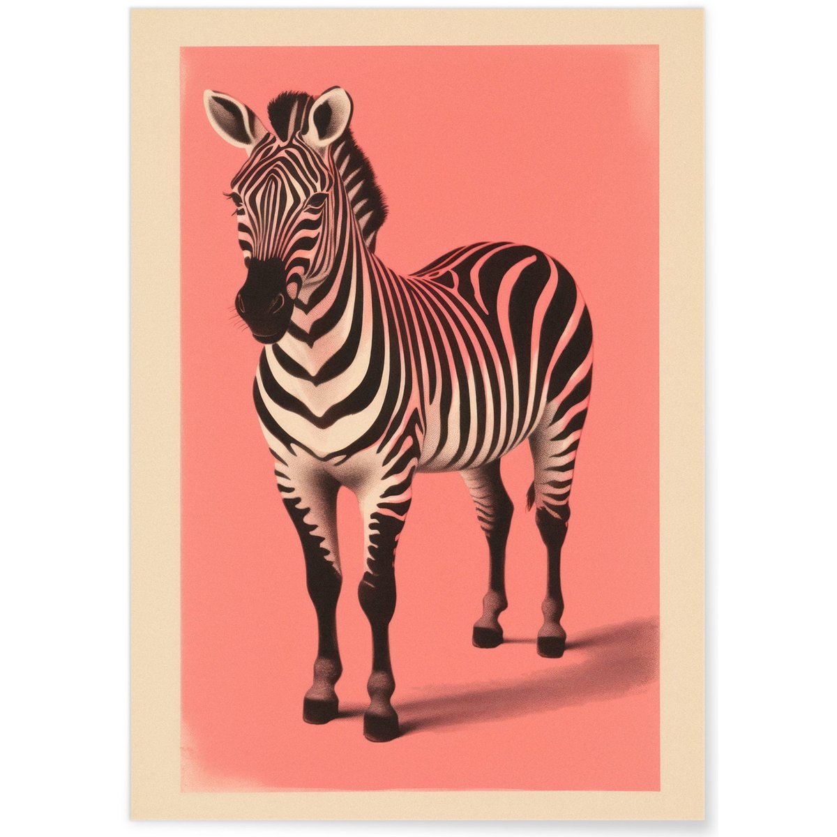 Affiche Le zèbre rose blanc, L'AFFICHERIE