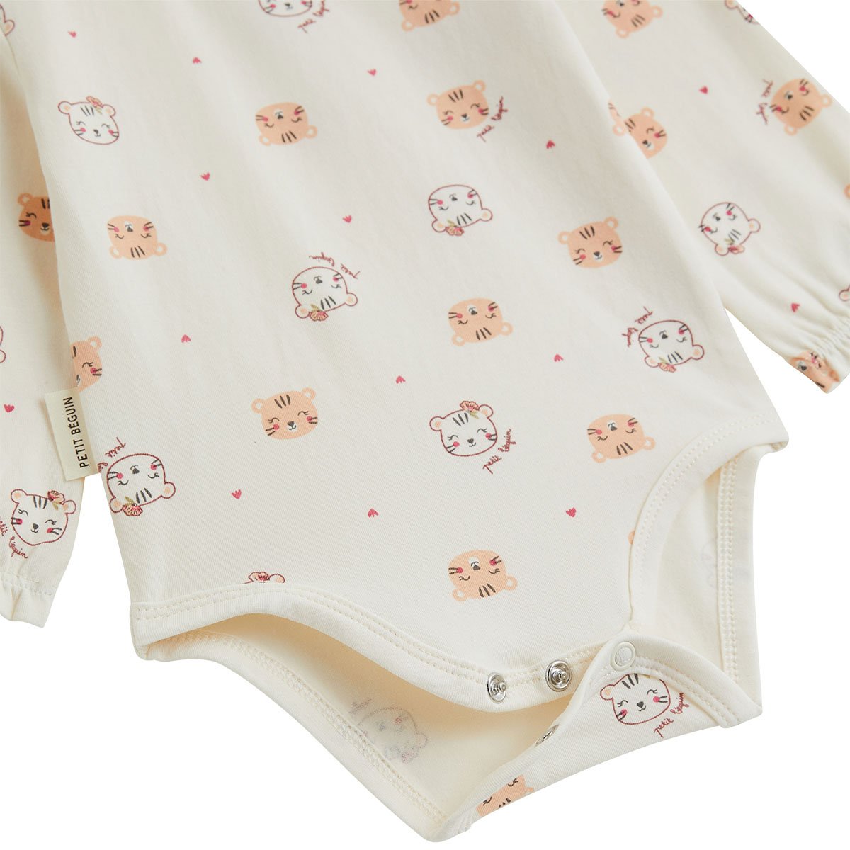 Lot de 2 bodies bébé manches longues Léa rose, PETIT BEGUIN