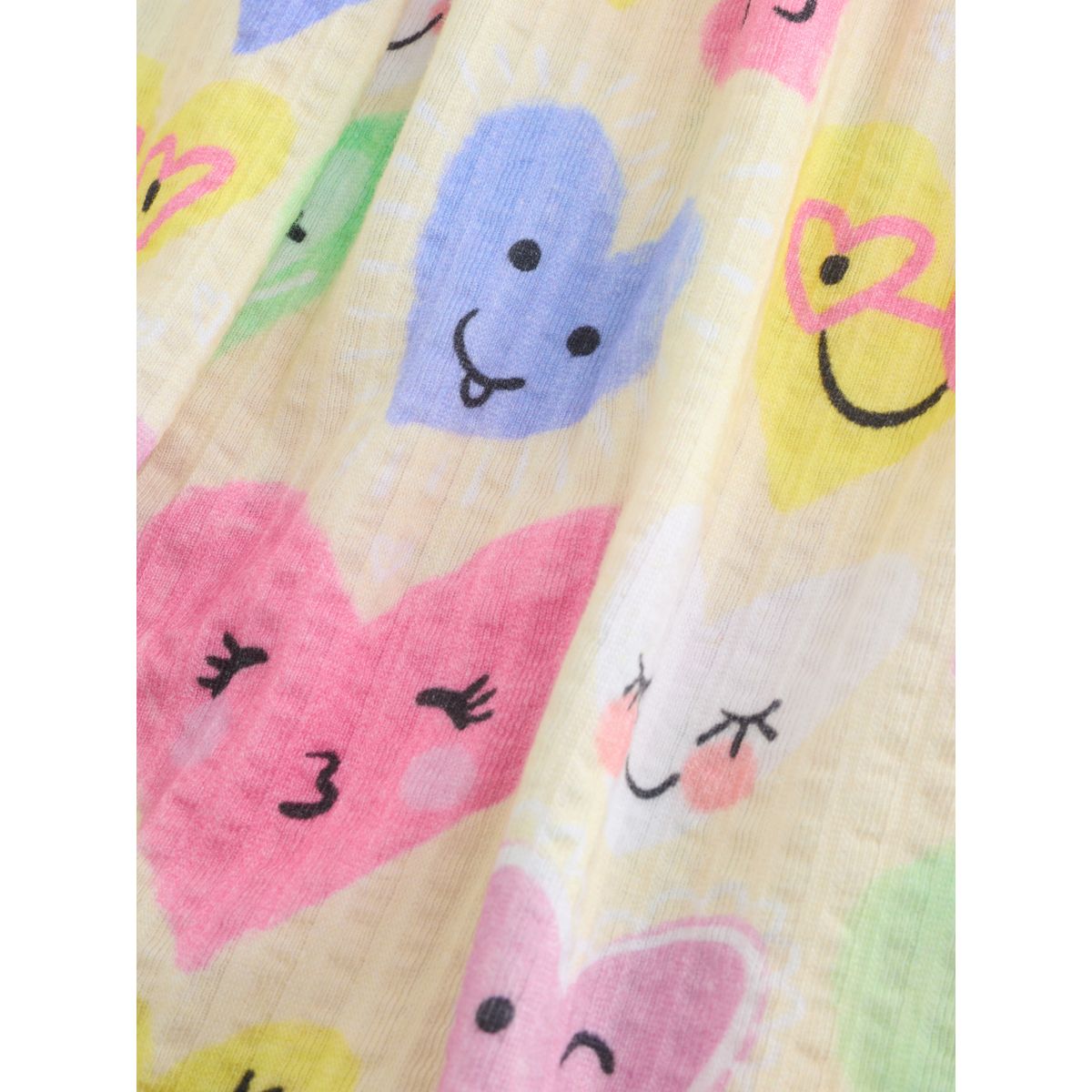 Robe en jersey à manches courtes imprimé cœur jaune clair, NEXT