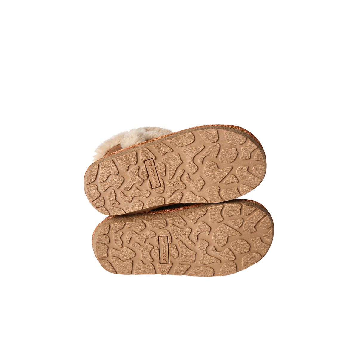 Boots déperlantes zippées fourrées marron, VERTBAUDET