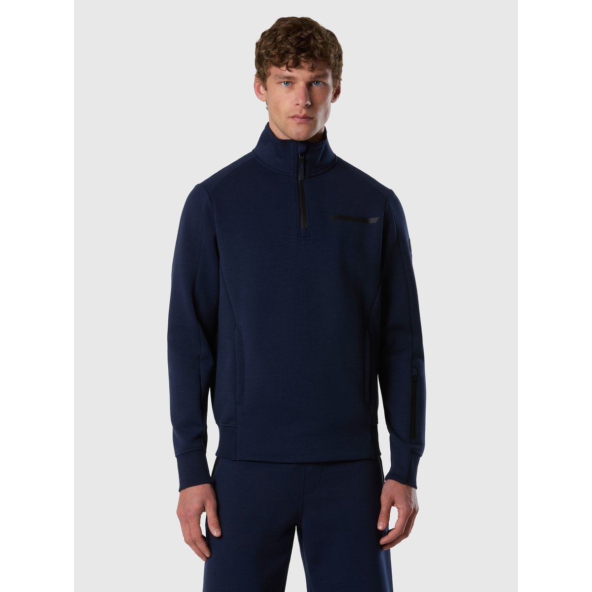 Sweat-shirt de plongée demi-fermeture bleu marine, NORTH SAILS
