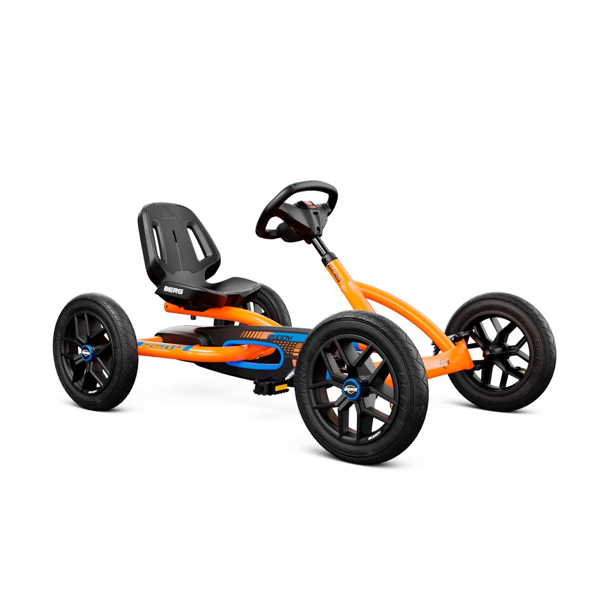 Kart à Pédales pour Enfants, 3+ Ans, Buddy B-Orange orange, BERG TOYS