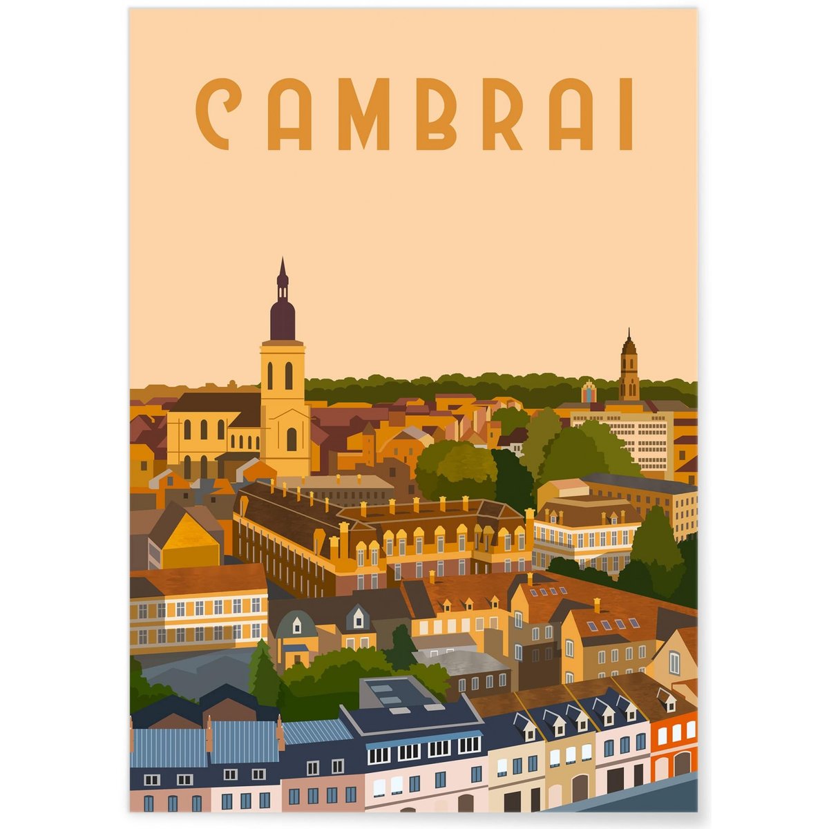 Affiche ville Cambrai blanc, L'AFFICHERIE