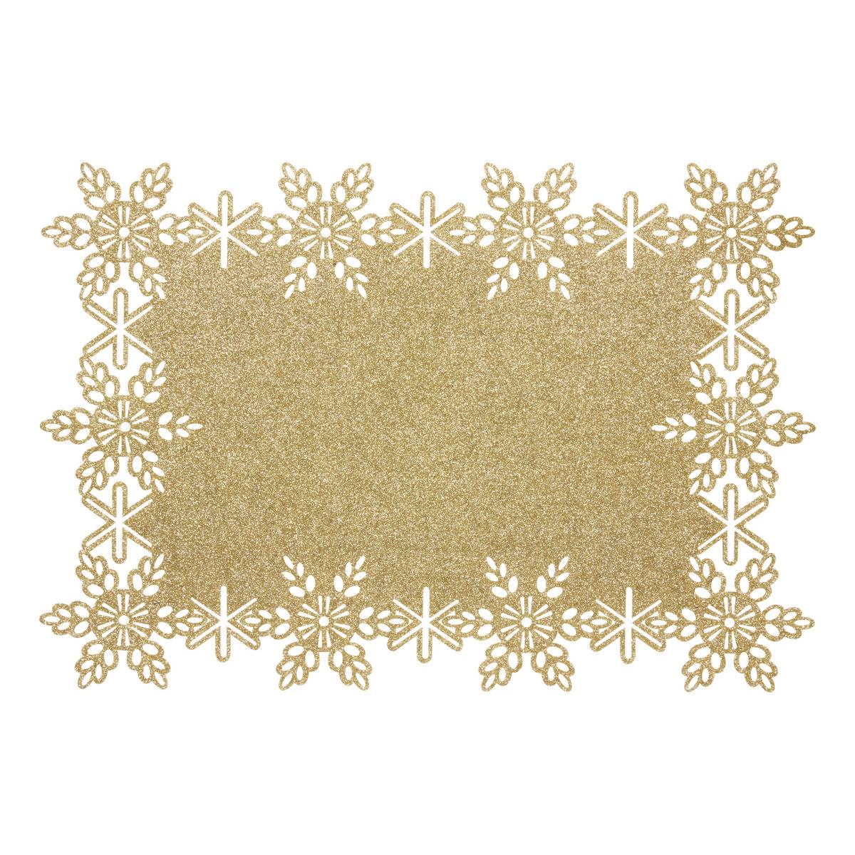 SET TABLE PAILLETTE OR 32X47CM dore, ATMOSPHERA