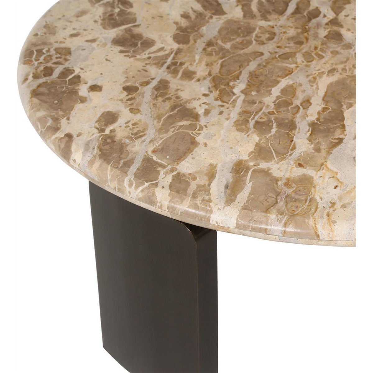 Tables basses gigognes en marbre, Lot de 2 bronze, RECOLLECTION