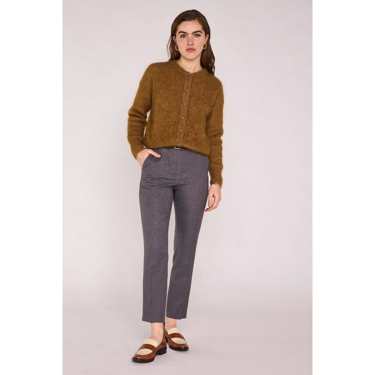 Pantalon cigarette FELIX gris souris, Maison 123