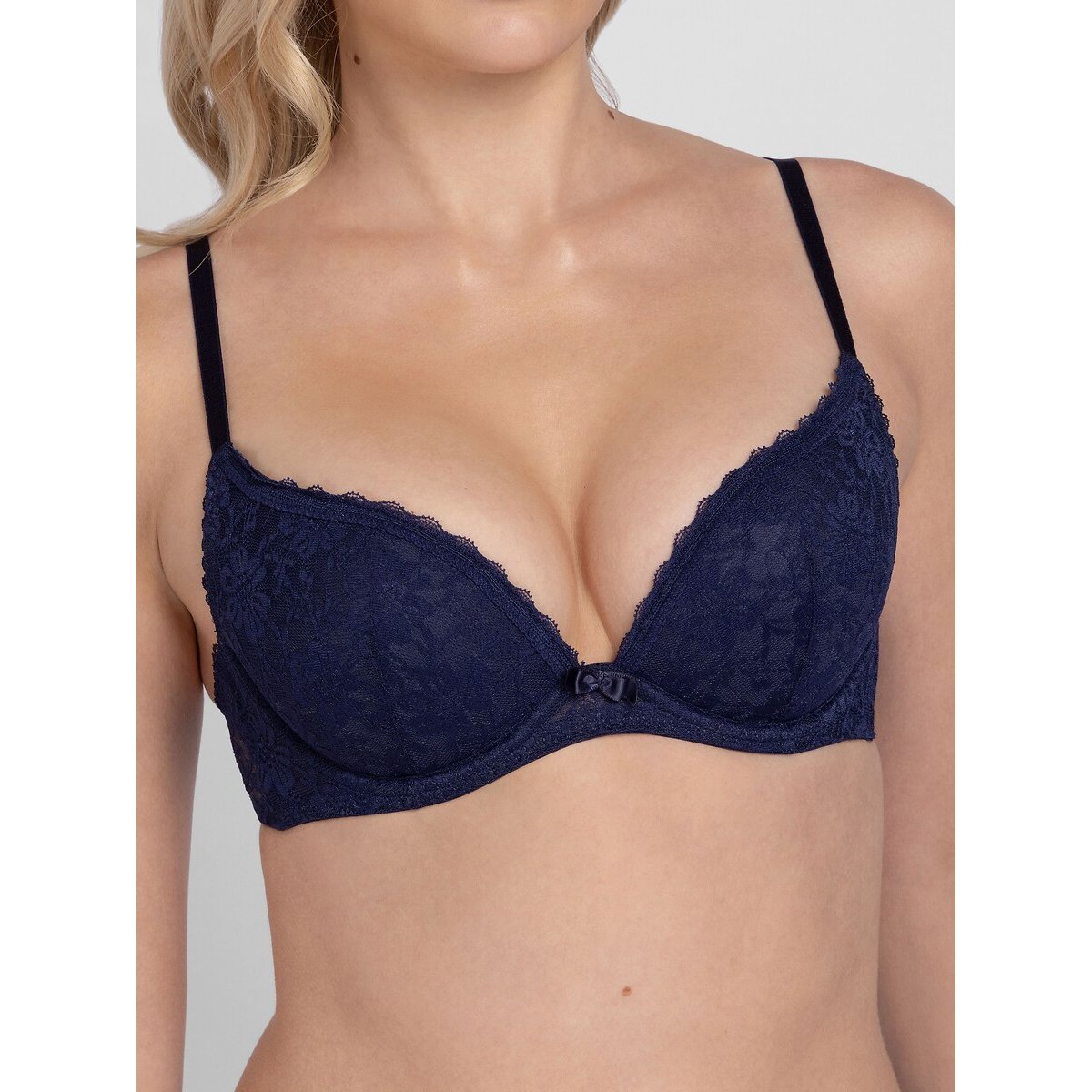 Lot de 2 soutiens-gorge push-up SONIA ivoire/marine, DORINA