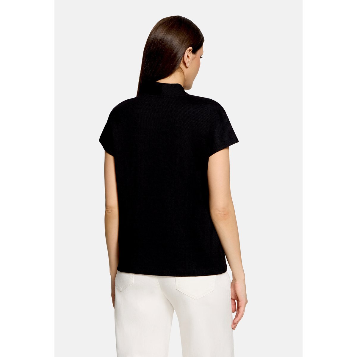 Haut casual à encolure en v noir, BETTY & CO