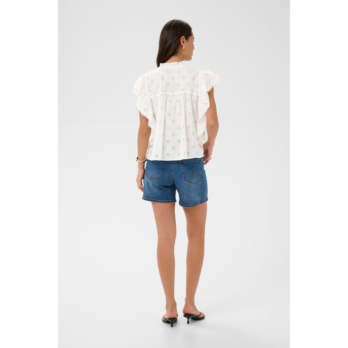 Blouse à manches courtes blanc chalk, KAFFE