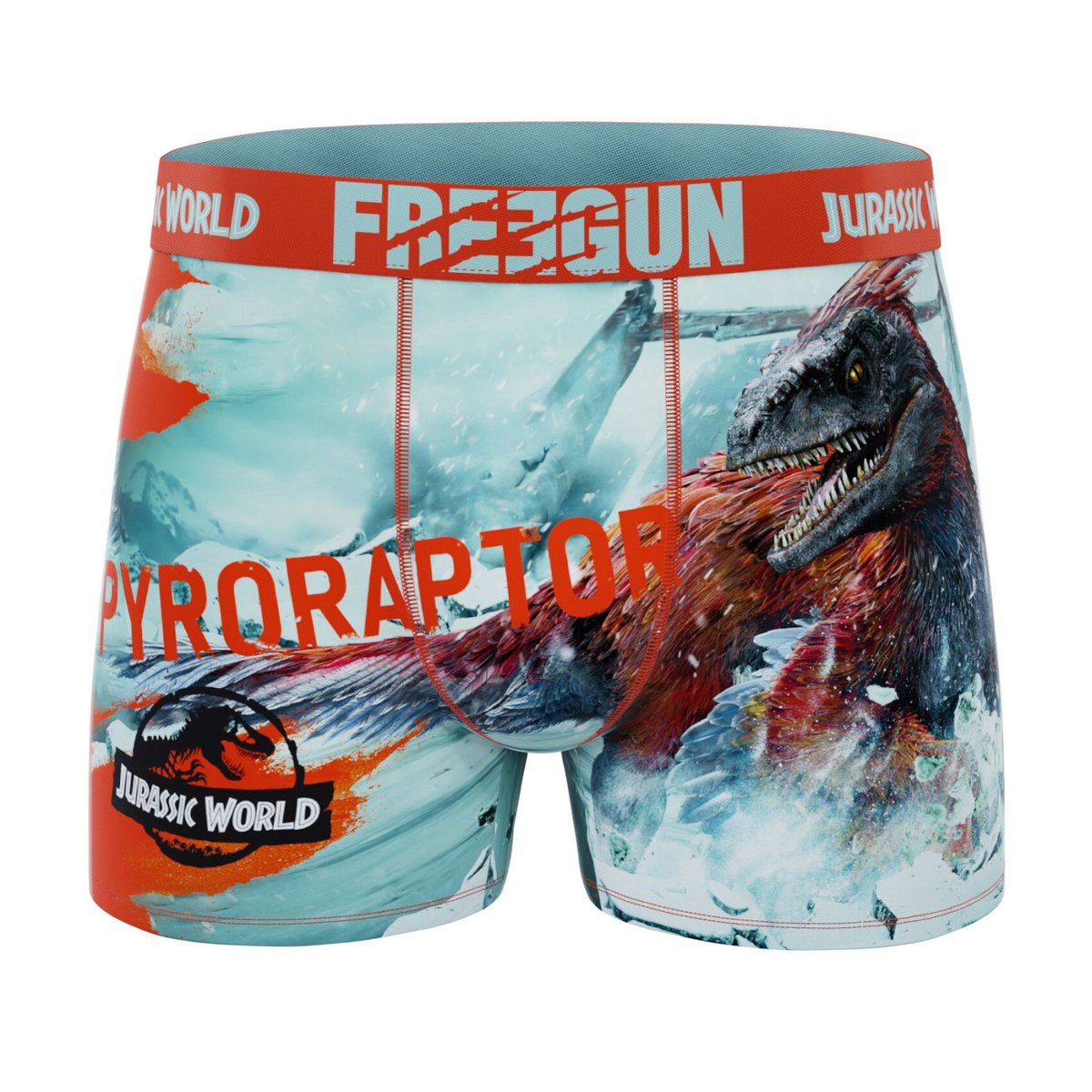 Lot De 3 Boxers Jurassic World orange/vert/noir/turquoise, FREEGUN