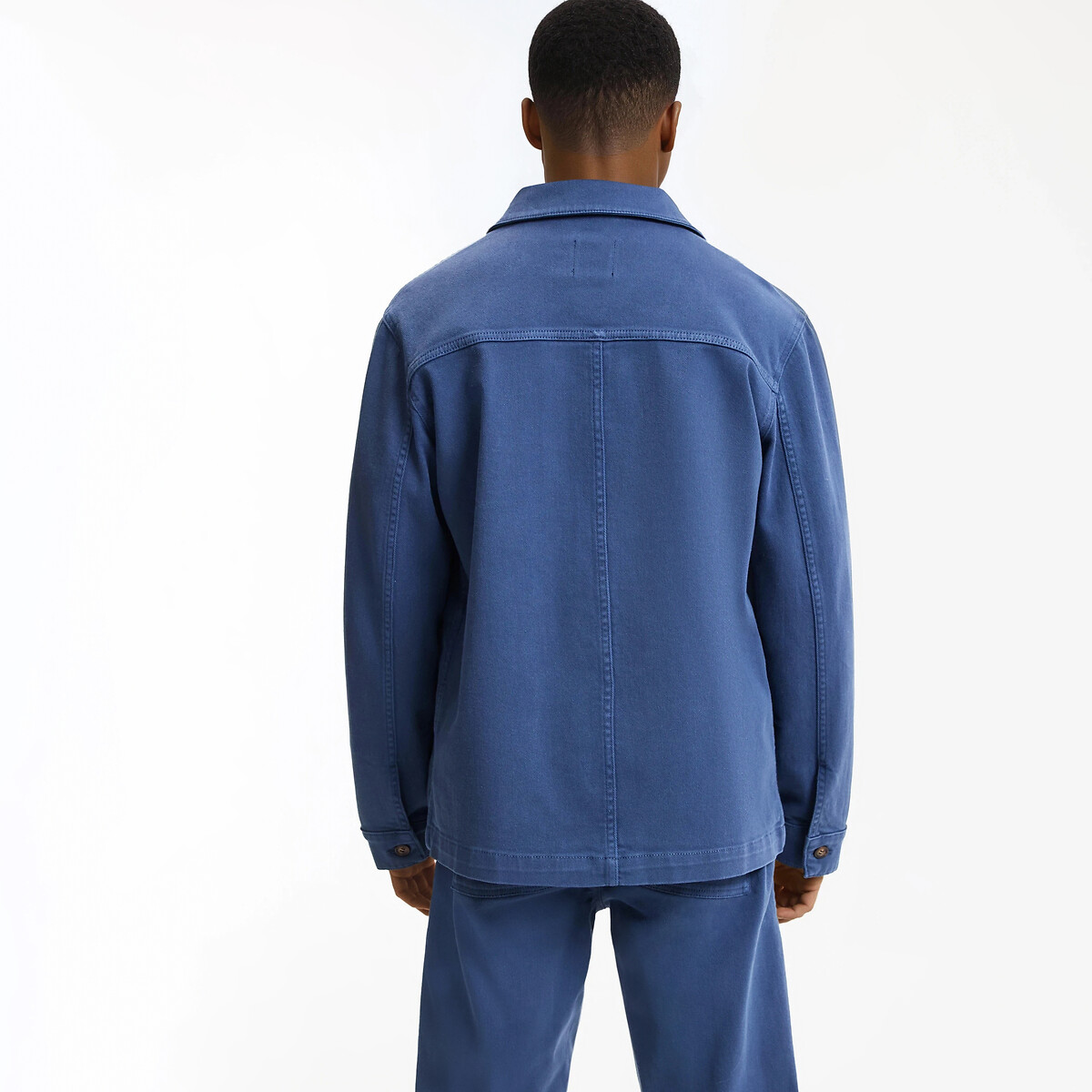Workwearjasje van katoenen keperstof, Signature HECTOR indigoblauw, LA REDOUTE COLLECTIONS