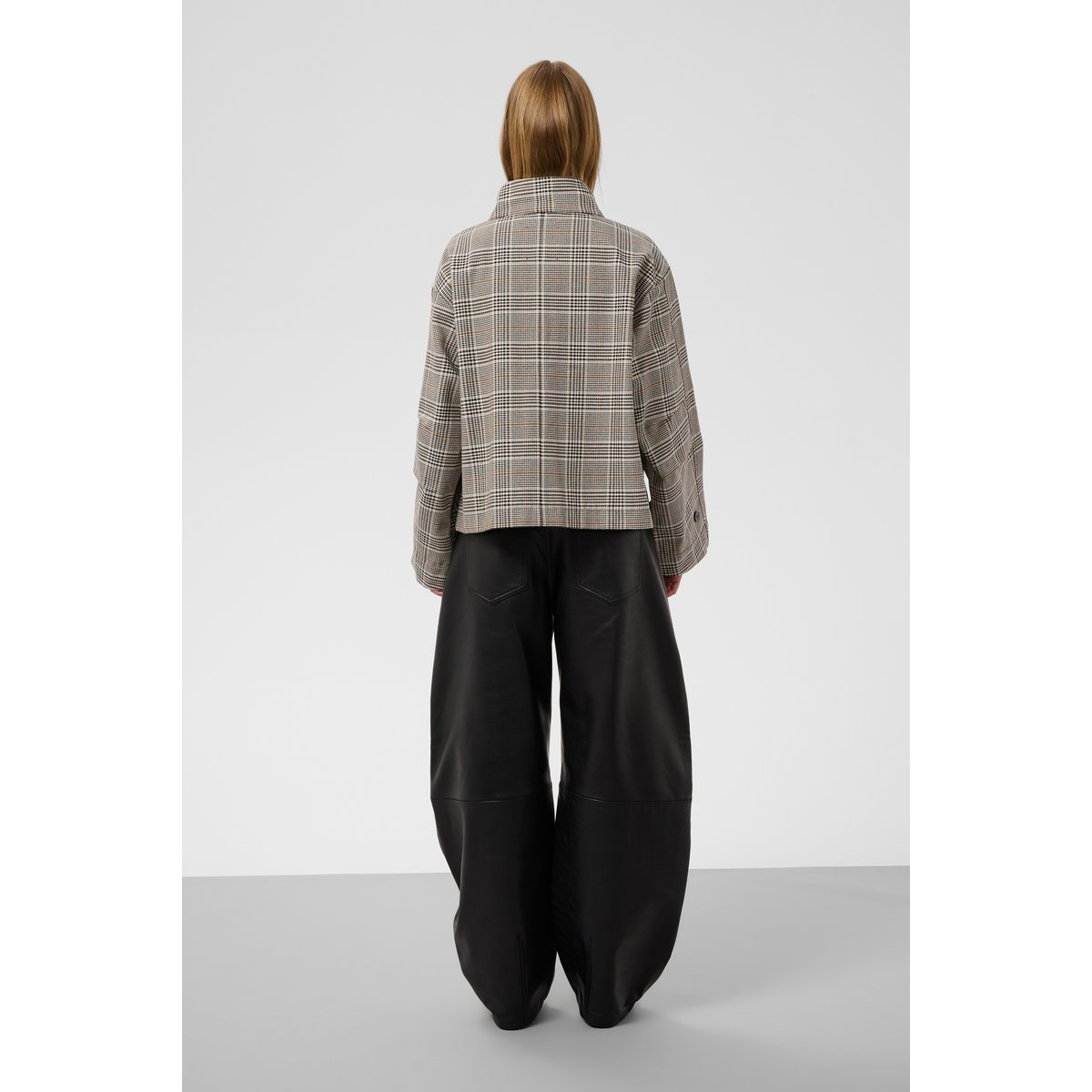 Veste d'extérieur beige oatmeal check, SOAKED IN LUXURY