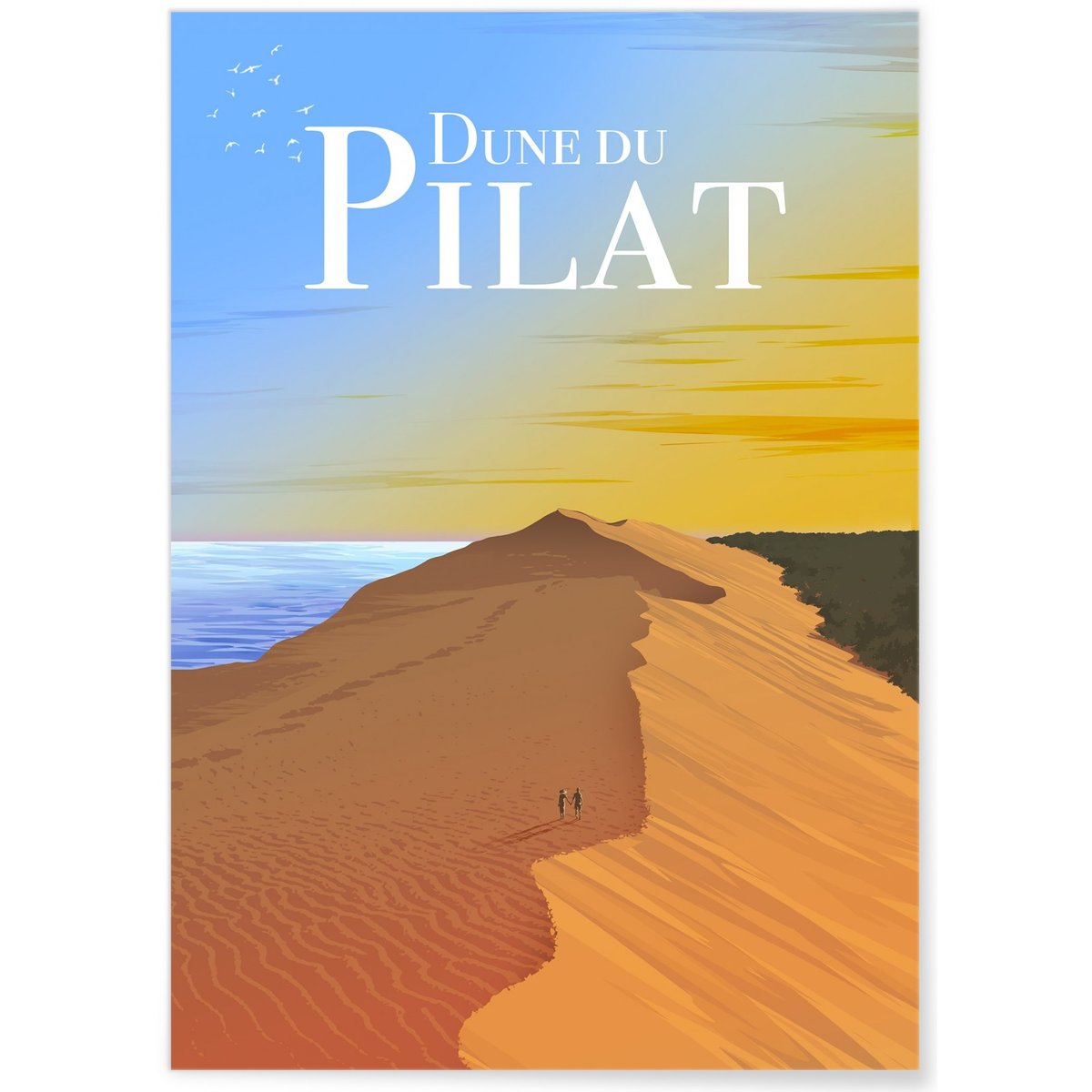 Affiche Dune du Pilat blanc, L'AFFICHERIE