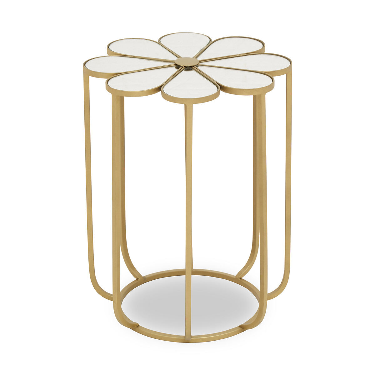 Ayaka Flower Mirrored Side Table gold-coloured, SO'HOME