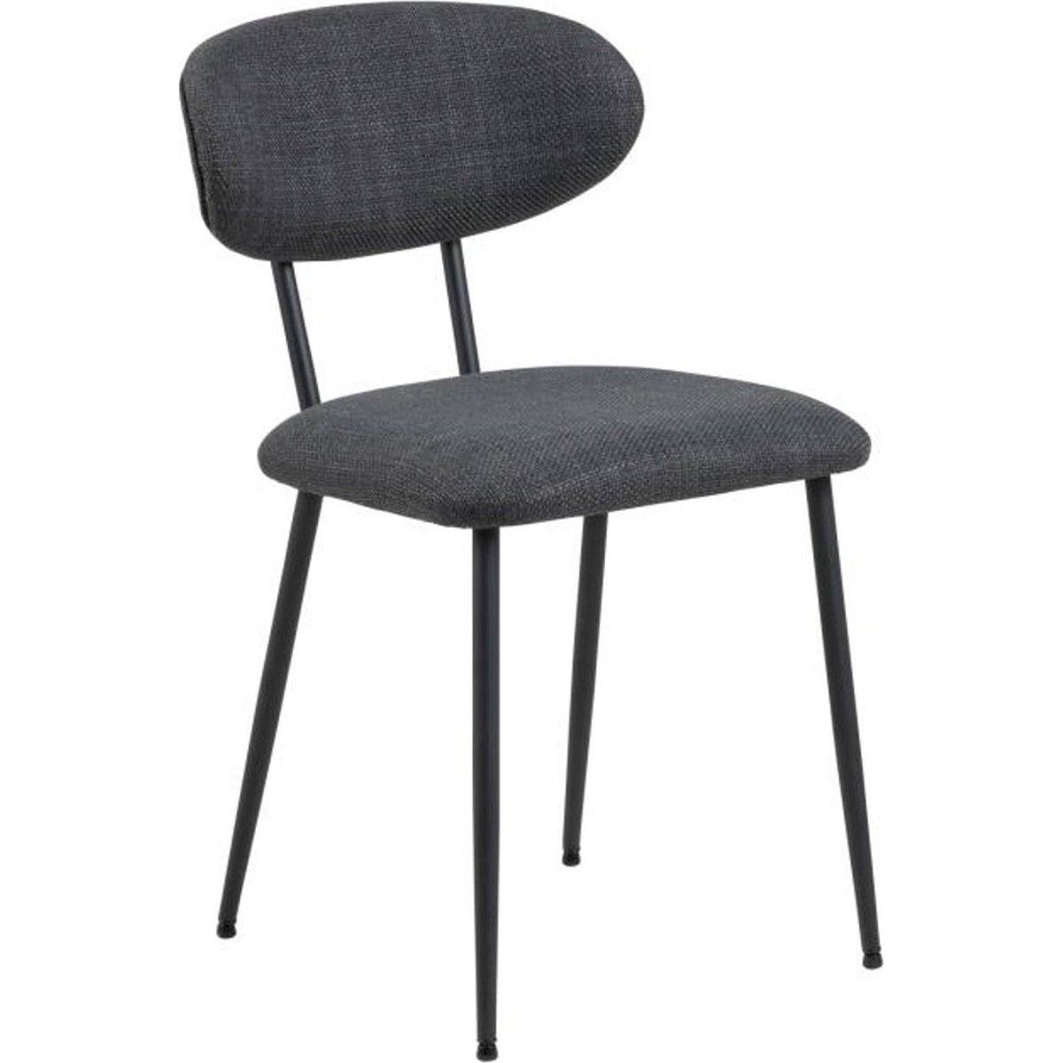 Chaise rembourrée empilable collection DEAVITTI beige et noir, RECOLLECTION
