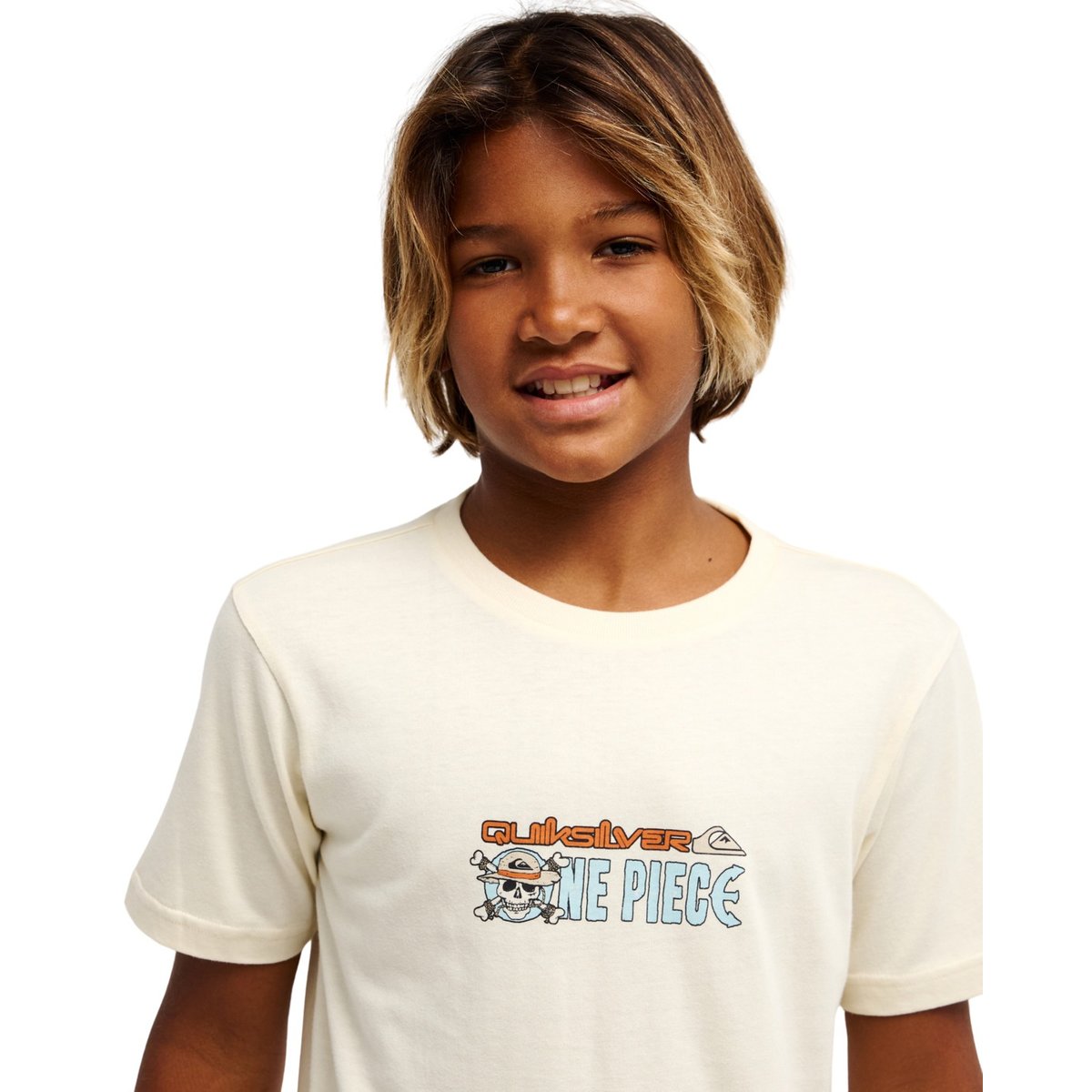 T-Shirt à manches courtes ONE PIECE PIRATES ISLAND blanc bone white, QUIKSILVER