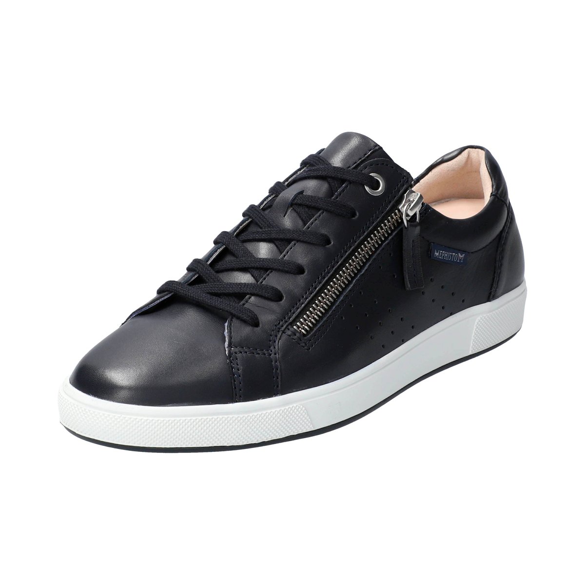 Baskets en cuir NIKITA bleu foncé 5139, MEPHISTO
