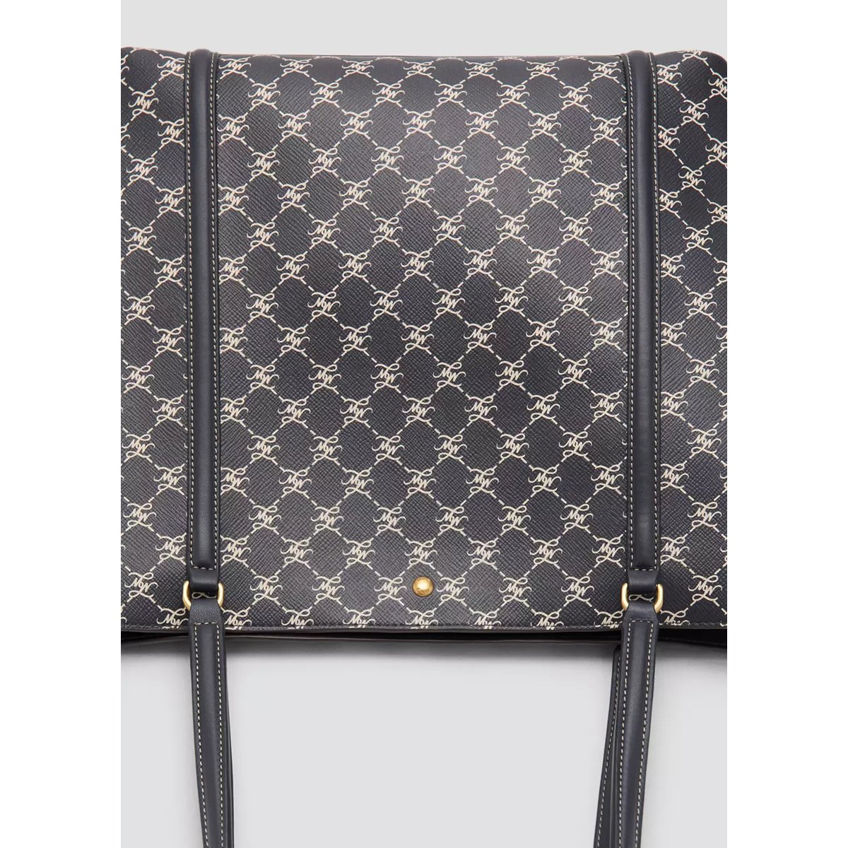 Sac cabas imprimé logo bleu marine, MANGO
