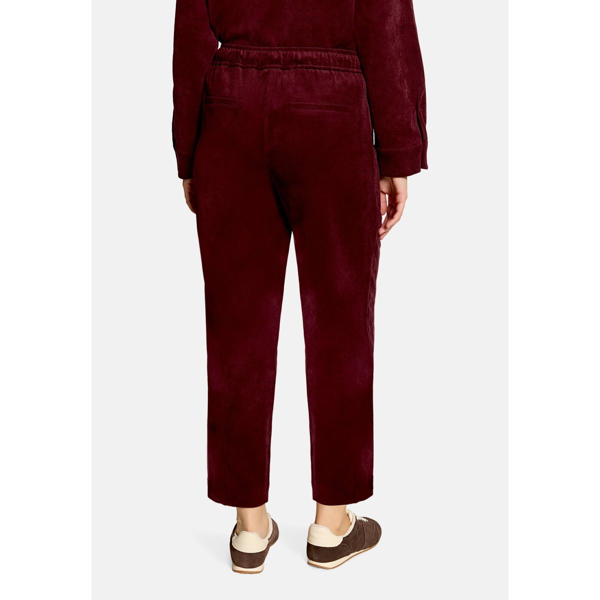 Pantalon casual à taille élastique fall burgundy, BETTY & CO